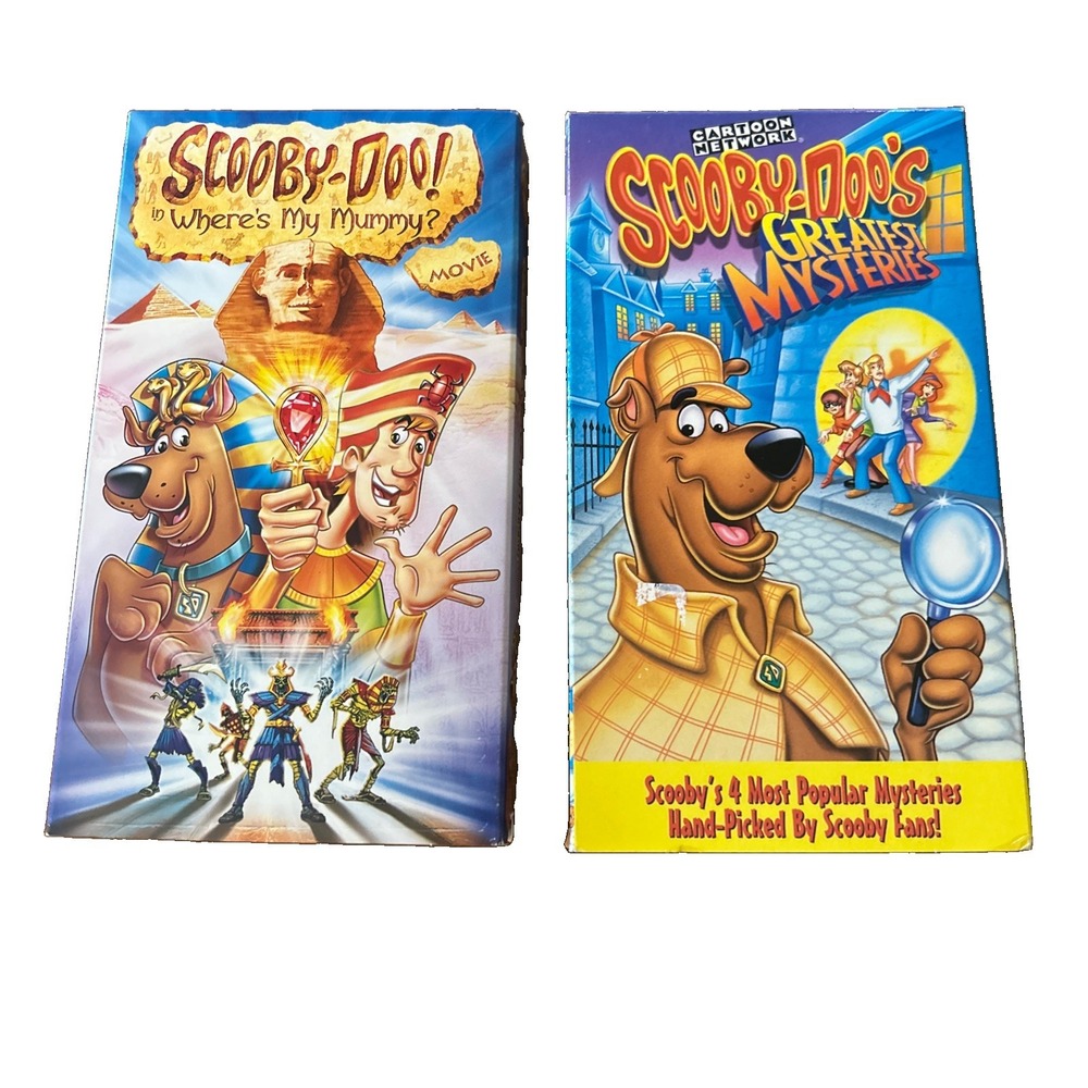 Scooby-Doo VHS Bundle Where’s My Mummy & Greatest Mysteries Warner Home Video
